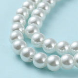 White 8mm Glass Pearl Beads 8mm (pack of 25)