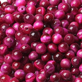 Pink Tiger Eye Gemstone Beads 8mm