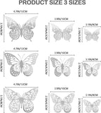 12 Silver Butterfly Decoration  Stickers