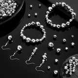 Silver Acrylic Disco Ball Faceted Beads 8mm