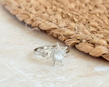 Silver Sun Spinning Ring