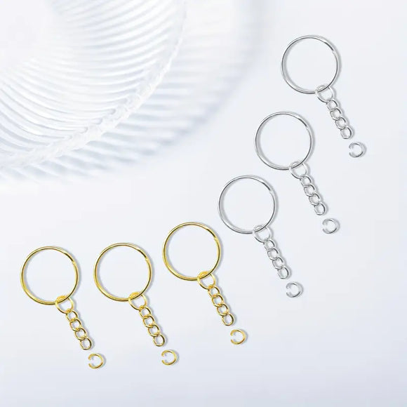 25mm Silver Keyring Chains