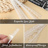 Peel Off Vintage Lace Sticker Pack - 30 Pieces