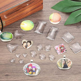 Square 14mm Clear Glass Cabochon Dome