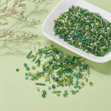 Mixed 2-4mm Greens Glass Seed Bead Packs