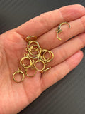 24k Gold Plated Snuggle Hoops with Loops - Leverback