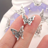 Silver Butterfly 3D Spacer Beads | Jewellery Making UK