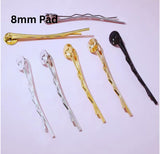 Hairclips with Cabochon 8mm Setting