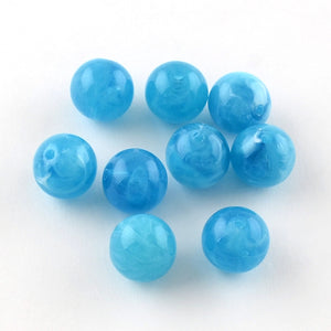 Imitation Sky Blue Gemstone Beads 8mm