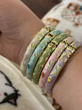 Gold Cloisonné Enamel Hinged Bangles uk jewellery