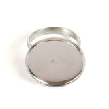 Stainless Steel 20mm Ring Setting - Anti Tarnish