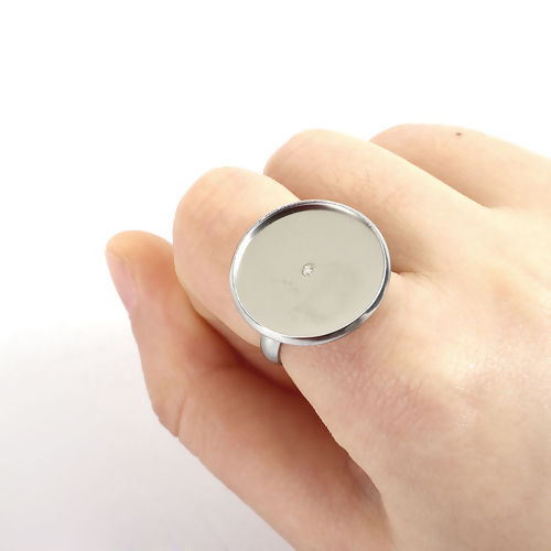 Stainless Steel 20mm Ring Setting - Anti Tarnish