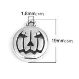 Chunky Silver Pumpkin Charms