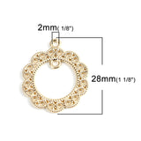 Gold Plated Pendant With Connector Loop