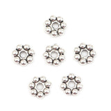 Antique Silver Daisy 8mm Spacer Beads