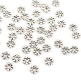 Antique Silver Daisy 8mm Spacer Beads