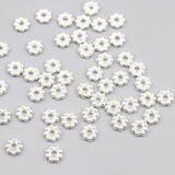 Silver Plated Daisy 6mm Spacer Beads