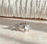 Silver Sun Spinning Ring