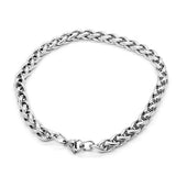 Stainless Steel Bracelet 23cm(9") long, Chain Size: 3mm