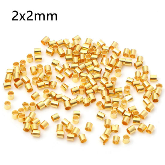 gold Crimp Bead Covers 2mm