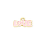Gold LOVE Charms - Red or PInk