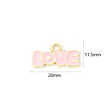 Gold LOVE Charms - Red or PInk