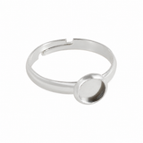 Stainless Steel Cabochon Ring 8mm