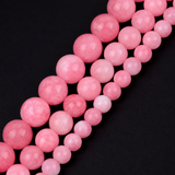 Pink Jade 8mm Beads - Pack of 4 Beads