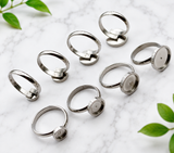 Strong Stainless Steel Cabochon Ring Settings 6mm and 8mm
