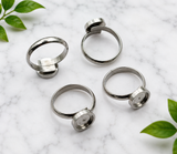 Strong Stainless Steel Cabochon Ring Settings 6mm and 8mm