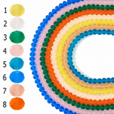 Frosted Rondelle Glass Bead Strand 8mm x 6mm