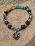Handmade Genuine 7 Stone Chakra Beaded Bracelet