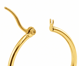 9ct Gold Stainless Steel Hoop Earrings, 20mm, 25mm, 30mm, 35mm, 45mm and 55mm