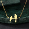 Gold Plated Bird Connector Necklace - 18 inches