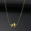 Gold Plated Bird Connector Necklace - 18 inches