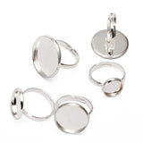 Silver, Cabochon Ring Blanks - 12mm