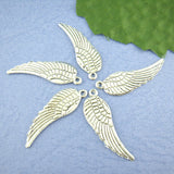 Large Silver Wing Pendants