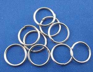 Silver Plated Jump Rings, 8mm