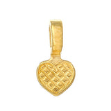 Silver Heart Glue Bails