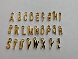 18k Gold Plated Letter Charms, Initial Charms,
