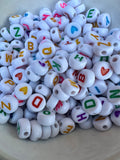 Quality Acrylic Mixed Colour Alphabet Letter Beads 7mm