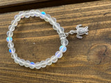 Quality Synthethetic Moonstone Beads 6mm - Clear