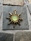 KC Gold Plated Sun Pendants with Resin Centres