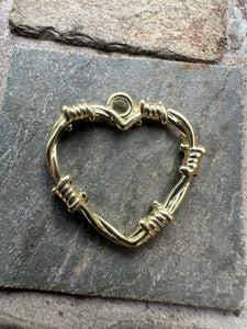 Entwined Silver or Gold Heart Pendants