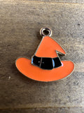 Gold Plated Enamel Halloween Hat Charms