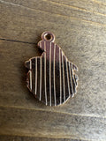 KC Gold Plated Enamel Witch Halloween Charm
