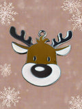 Silver Plated Reindeer Enamel Charms