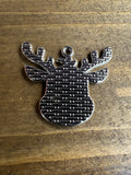 Silver Plated Reindeer Enamel Charms