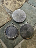 20mm Cabochon Setting in Antique Silver