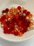 Mixed 4mm x 6mm Crystal Rondelle Beads